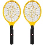 2 Pack Electric Fly Swatter, Bug Zapper Racket for Indoor Pest Control, Handheld Insect Killer Bat Battery Powered Electric Mosquito Swatter for Outdoor and Home