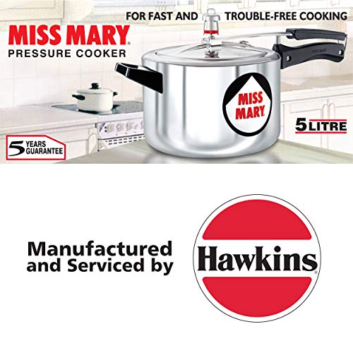 Hawkins Miss Mary Pressure Cooker, 5 Litre, Silver (MM50) Hawkins Miss Mary Pressure Cooker, 5 Litre, Silver (MM50)