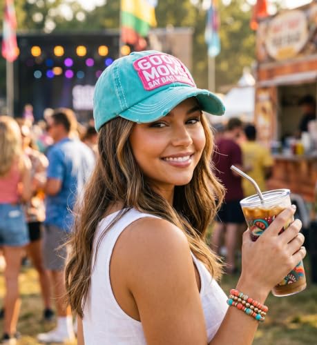 Image of Funky Junque Womens Baseball Cap Distressed Vintage Unconstructed Embroidered Dad Hat