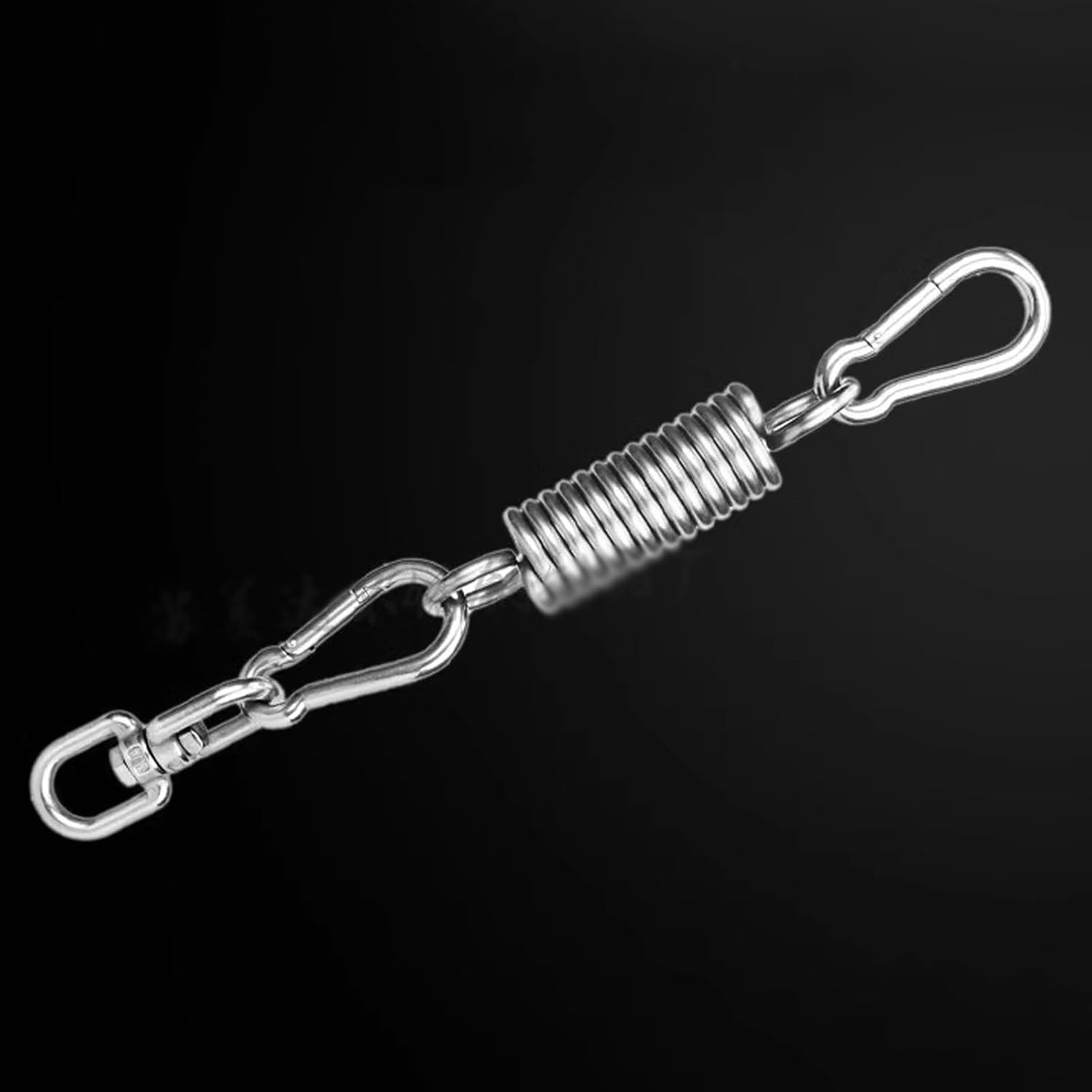 Swing Hook Stainless Steel Shock Absorbing Spring Hook Universal Spring Hooks Outdoor Hammock Suspension Hook Spring, Silver