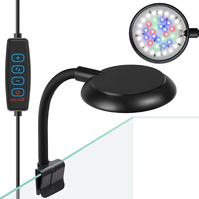 Luminária LED com Presilha para Aquário Nano, 3 Modos e Dimerização Novique 3 W