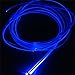 fortoo 5m/16ft 3m/9.8ft 2mm Optical Fiber & 3mm Black PVC Skirt Tube with 12V LED Light Source Illuminator PMMA Side Glow Optic Fiber Cable Kit (Blue,5m/16ft)