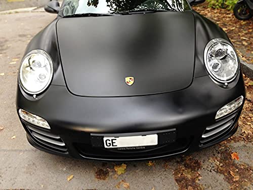 Image of Black Matte Car Wrap Vinyl Roll with Air Release 3MIL-VViViD8 (13ft x 5ft)