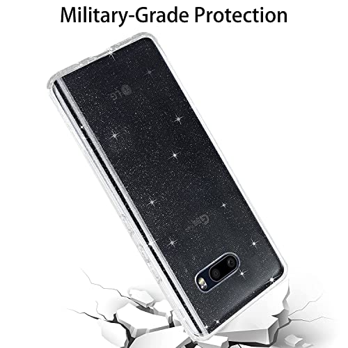 Image of Solimo Liquid Crystal Glitter TPU Back Cover Case Compatible with Lg G8X Thinq