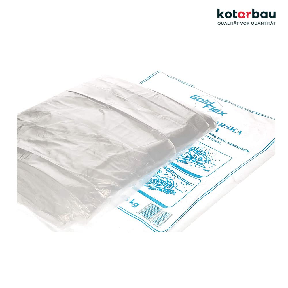 KOTARBAU® 50er Set Malerfolie - Abdeckfolie - 4 x 5 m - Malervlies - Abdeckplane - Bauschutzfolie - Robust - Transparent - Dicke Folie