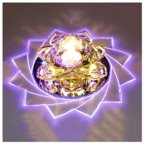 Plafonnier cristal design fleur pour illuminer l'entrée et la chambre