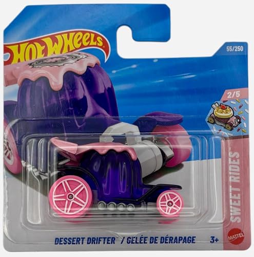 Hot Wheels Dessert Drifter 1:64 modelo fantasía morado miniatura 1