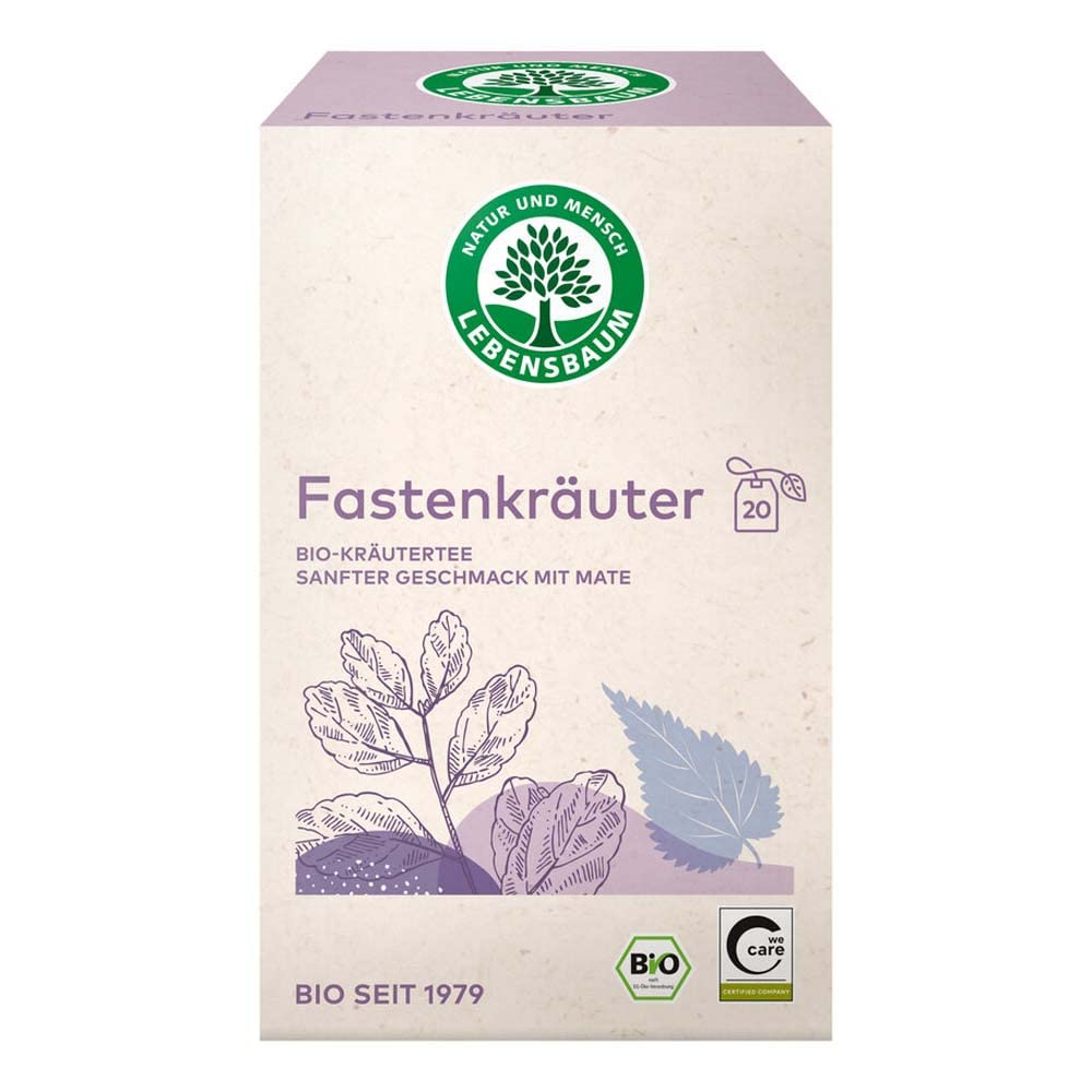 Lebensbaum Kräuterteemischung, Fastenkräuter 20 Beutel, 30g (12er Pack)