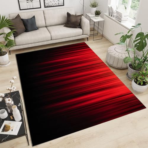 Alfombras con estampado de rayas verticales 3D de lujo y duraderas 3