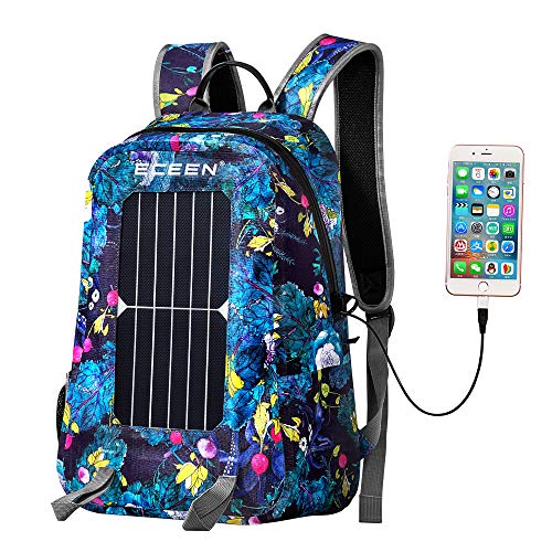 ECEEN Solar Backpack 20L Dry Bag with 7 Watts Solar Panel Charging for Tablet Camera Smart Cell Phone When Do Canoe Kayaking Swim Beach Hiking Boat Sailing Camping Fishing Snowboarding Sports