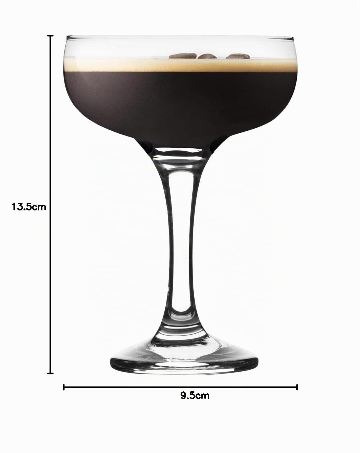 Rink Drink Espresso Martini -Brille - 235ml - Klar - Pack Von 6