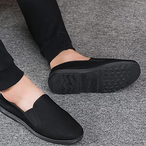 Men Old Beijing Shoes, Slip-On Chinese Kung Fu Canvas Martial Arts Tai Chi Rubber Old Beijing Shoes, Comfortable Non Slip Traditional Canvas, for Tai Chi, Kung Fu, Martial Arts, Leisure4