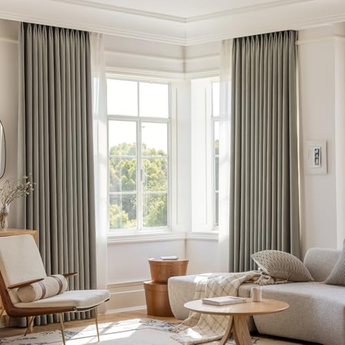 YKFN カーテン 遮光 4枚セット 1級遮光カーテン 小窓 レース付 170cm丈 50cm幅 4枚組 ドレープカーテン 遮光 一級 カーテン レース 断熱 防音 防寒 省エネ 昼夜目隠し UVカット 節電対策 完全遮光 厚手 無地 北欧 おしゃれ アジ