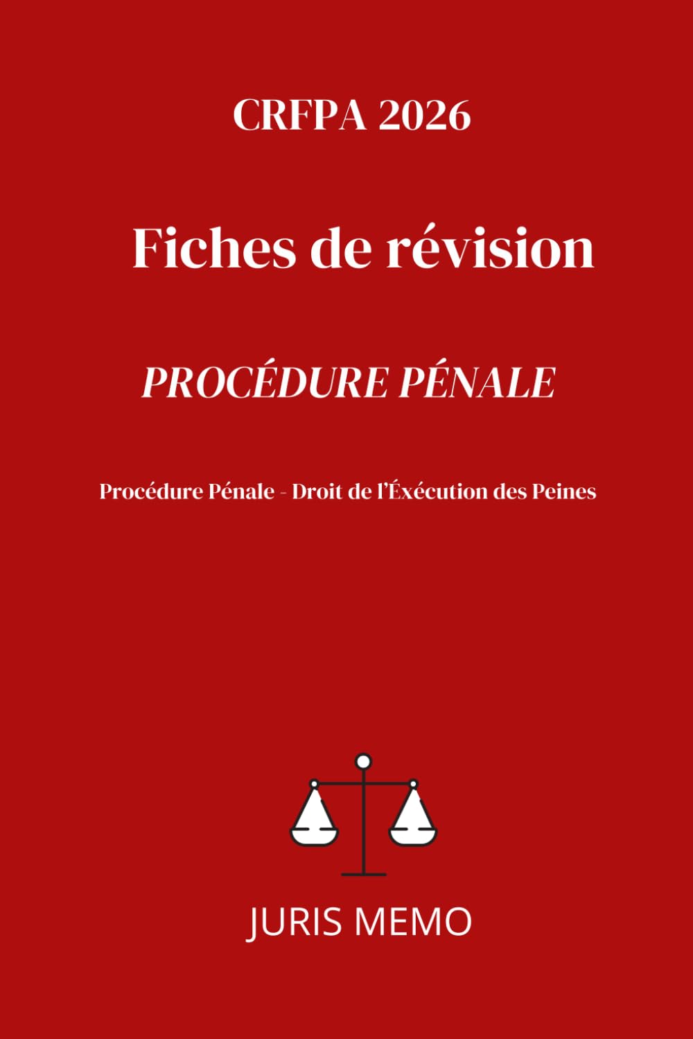 Procédure Pénale: Fiches CRFPA 2026 (Fiches révision CRFPA 2026)