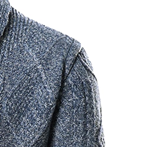 Mens Cable Knitted Cardigan Shawl Collar Buttons Knit Sweater Fit Long Sleeve Male Casual Cardigans Sweaters3