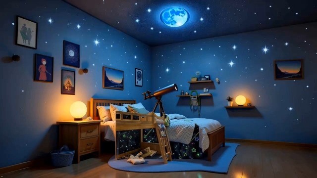 Vinilos decorativos estrellas y lunas luminiscentes 20 pzas miniatura 7