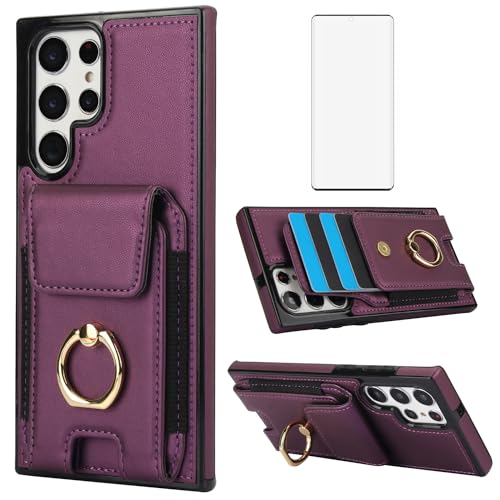 Coque Samsung S22 Ultra anti-rayure avec verre trempé et rangement de carte