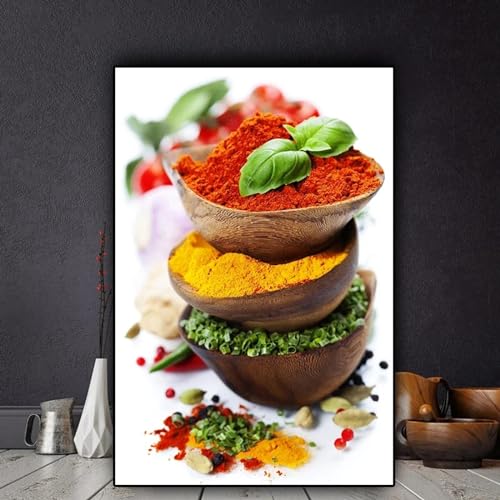 Affiches et impressions cuisine de plantes et épices pour salon