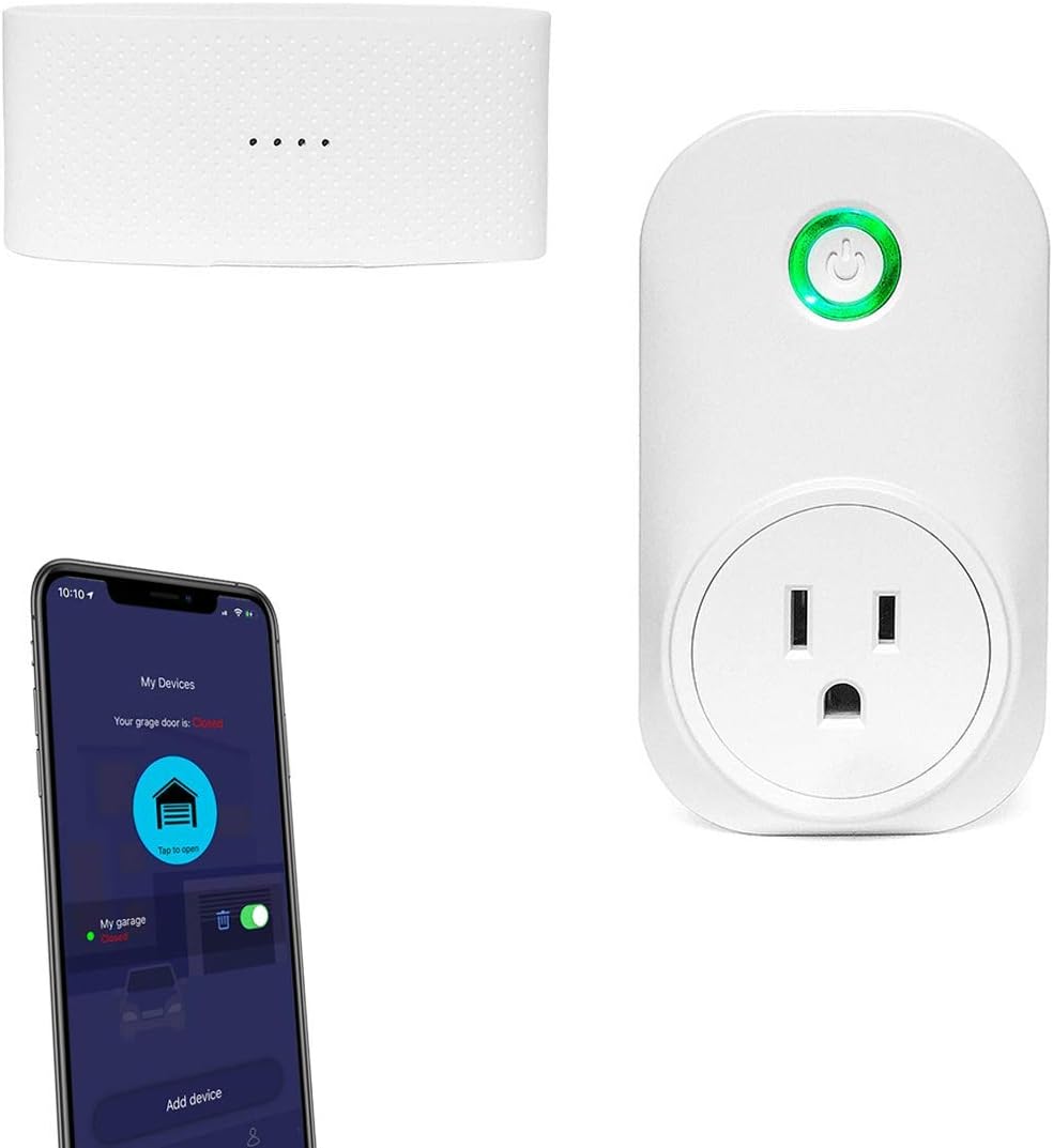 Smart WiFi Garage Door Opener, Wireless & WiFi Remote Smart Phone Controlled, Compatible with Amazon Alexa, Google Assistant, IFTTT, No Hub Required (Smart wifi garage door opener)