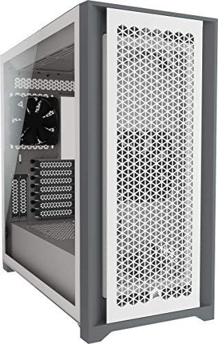 Corsair 5000D Airflow Case ATX Mid-Tower con Vetro Temperato, Pannello Anteriore a Flusso d'aria elevato, Sistema di Gestione dei cavi Corsair RapidRoute, Due Ventole da 120 mm Incluse, Bianco