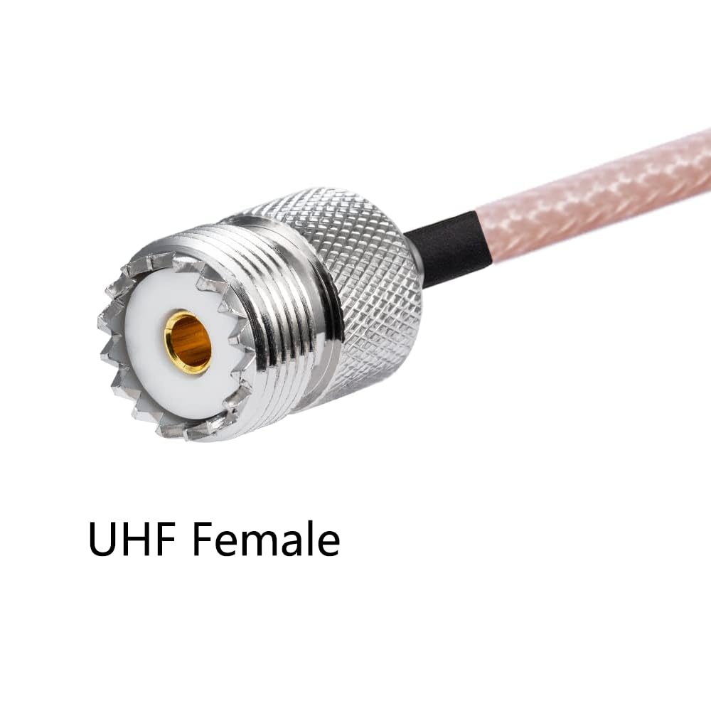 Vecys Cable SMA Macho A SO-239 RG316 | Longitud 15 Cm, 50 Ohmios, Compatible Con SDR, UV-5R Y Radios CB, Para Walkie-talkies Y Antenas Portátiles