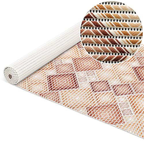 ANRO Weichschaummatte Badematte Badvorleger Duschvorleger Antirutsch Badläufer Patchwork Beigebraun...