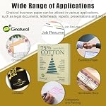 75% Coton 25% Linge Business Paper, Ivoire 85gsm 8.5"W x 11"L Resume Paper, ne sera pas obtenir papier d'impression humide 100/Box avec faible amidon