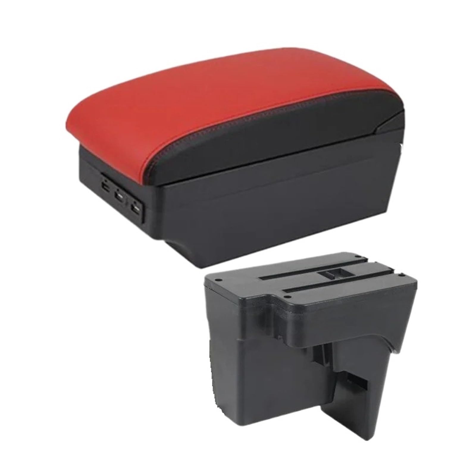 Ecbugat C5 Black Border 7Usb For Kia For K3 Bl7 2023 2024 2025 Car Armrest Storage Box Dedicated Retrofit Interior Accessories Car Armrest Box(C5 Black Border 7Usb)