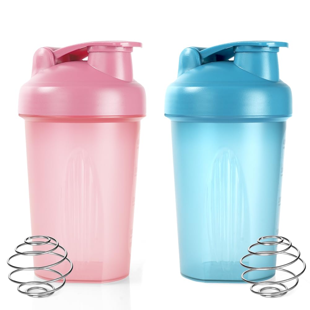 Fefod Protein Shaker, Eiweiß Shaker, proteinshaker mit Messskala - BPA Frei, auslaufsicher, Langlebiger, Shaker für cremige Whey Proteinpulver Shakes, mit Edelstahl-Mischkugel