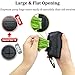 Dog Poop Bag Holder (2 Pack) Poop Bag Holder for Leash Attachment, Doggie Pet Waste Bag Dispenser, Puppy Potty Carrier Small Doggy Zipper Pouch with Carabiner Clip, Black