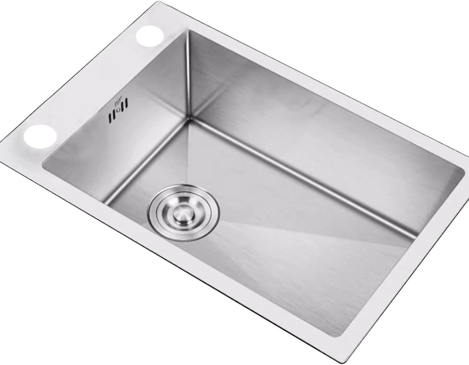 Évier de bar compact en acier inoxydable silver pour camping-car 46x38cm
