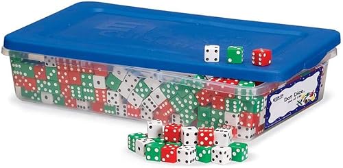 Miniatura 1 de hand2mind Dados de puntos rojos, verdes y blancos (juego de 144)