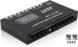 Equalizador de carro profissional de 7 bandas multifuncional equalizador de áudio de carro ajuste crossover amplificador equalizador paramétrico equalizador de áudio de carro
