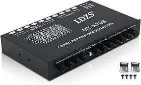 Equalizador de carro profissional de 7 bandas multifuncional equalizador de áudio de carro ajuste crossover amplificador equalizador paramétrico equalizador de áudio de carro