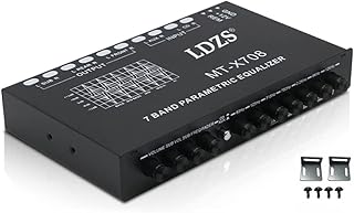 Tocador de Áudio,ERYUE Equalizador de carro profissional de 7 bandas multifuncional equalizador de áudio de carro ajuste crossover amplificador equalizador paramétrico equalizador de áudio de carro