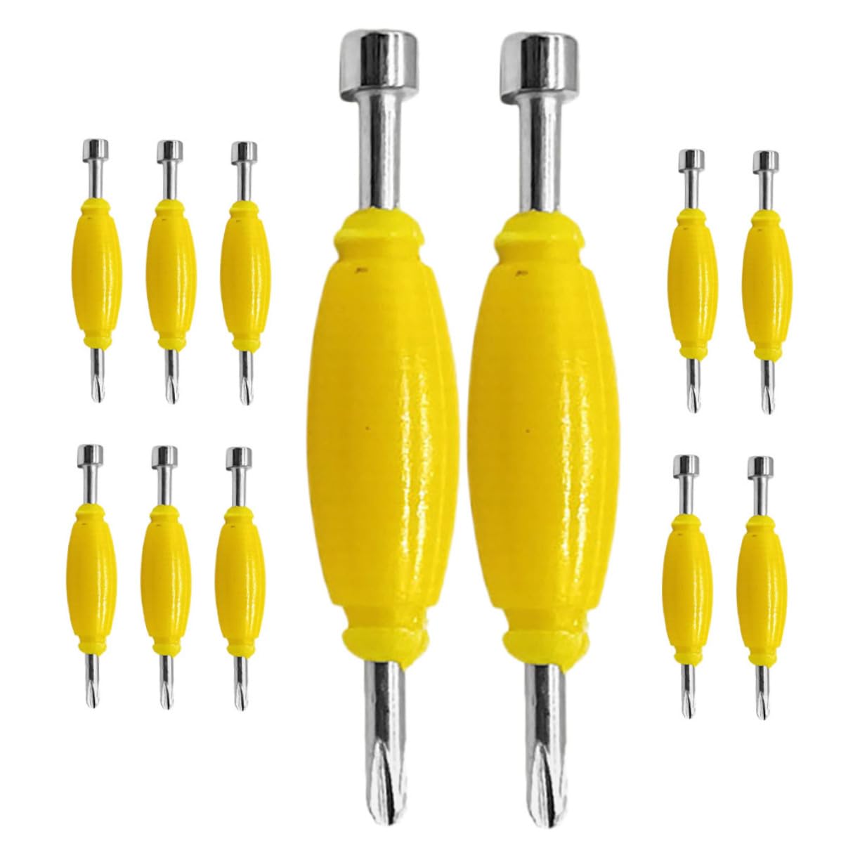 12pezzi Mini Cacciaviti Doppia Testa Per Fingerboard Strumento Multifunzione Per Riparazione Skateboard Cacciavite Per Viti Piccole Kit Utensili Per Skateboard Miniature