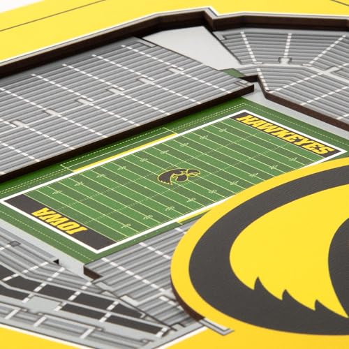 Image of YouTheFan Officially-licensed NCAA Stadium Series 3D Wall Art - multi-layer team stadium replica, detailed sports fan gift, indoor decor