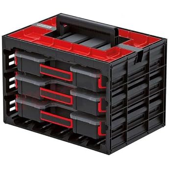Kistenberg Assortment Box Set Tool Box Sorting Box Small Parts Magazine (including 3 x Assortment Boxes with Dividers/Divider