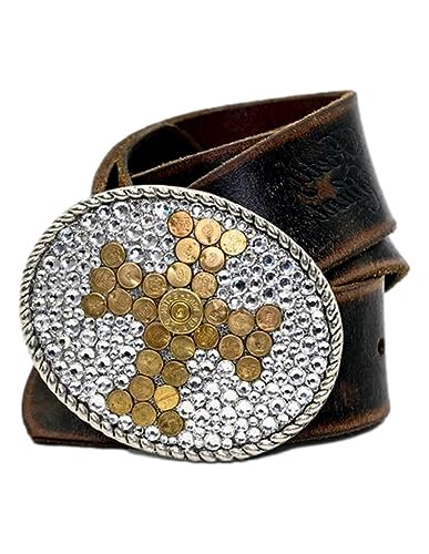 Pretty Hunter Belt Buckle Womens Hallelujah Cross Spent Bullet BB012