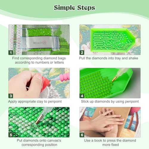 Miniatura 5 de Meiyuda Diamond Painting Art Hada, 5d Adulto Niño, Decoración Dormitorio Diy Piedras Preciosas Hogar Decoración Pared Regalos 30 X 40 Cm