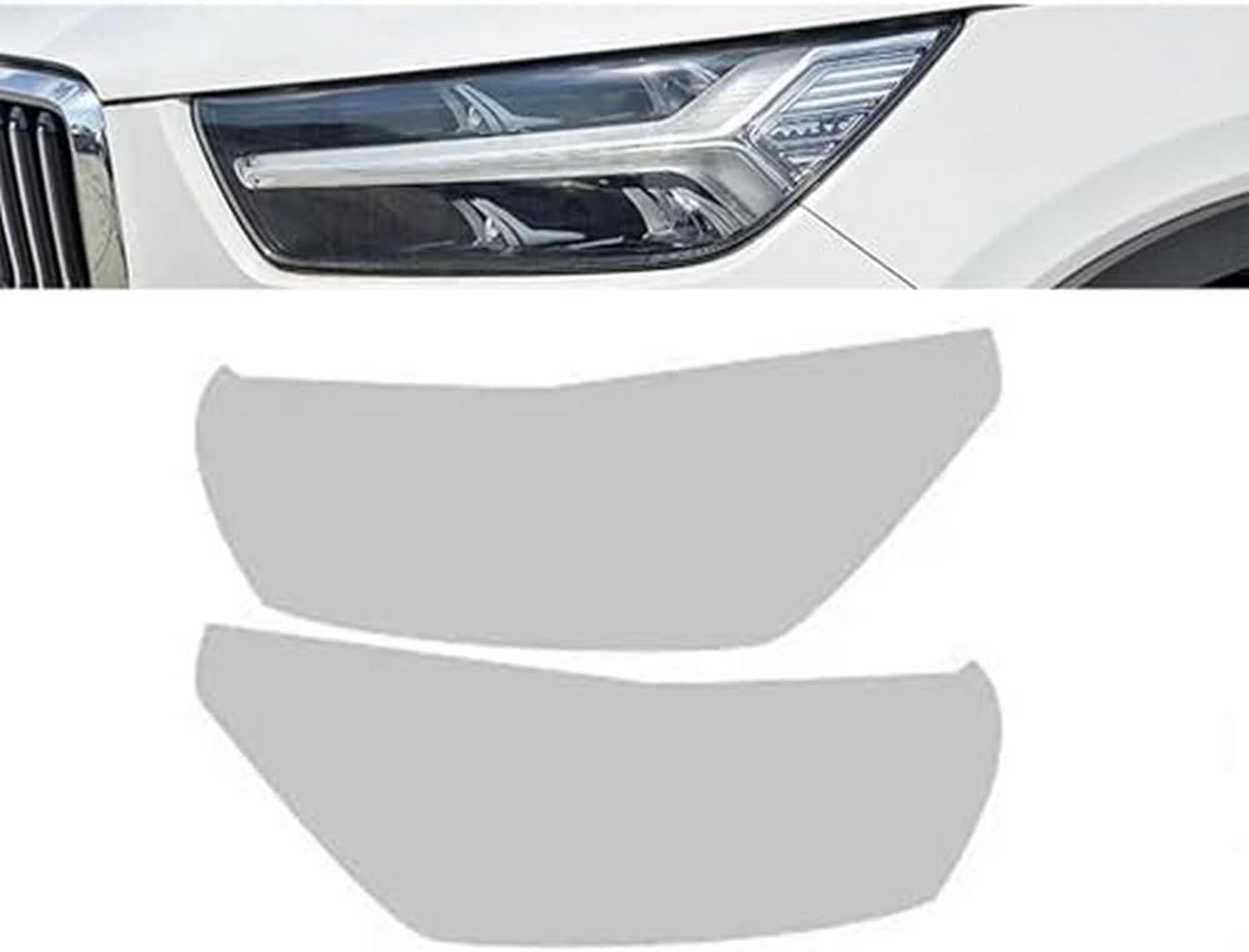 SamLng Car Front Light Film for Volvo Xc40 2019 Car Headlight Film Front Light Transparent TPU Sticker Car Light Tint Film