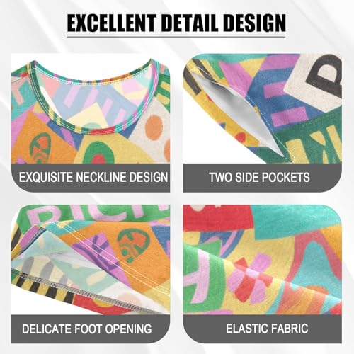 Girls Short Pajamas Sets Nighty Pjm Set for Youth Play Wear 14Y Colorful Cartoon Rich Modern pijama para jovenes hombres4