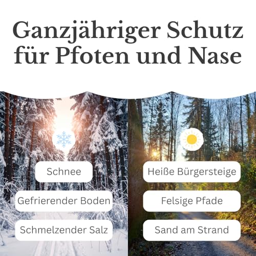 Fellmeister® Pfotenbalsam Hund – Pfotenpflege im Winter bei Schnee, EIS & Streusalz – Pfotenschutz für rissige & trockene Pfoten – Pfotenbalsam Stick mit Bienenwachs – Made in Germany