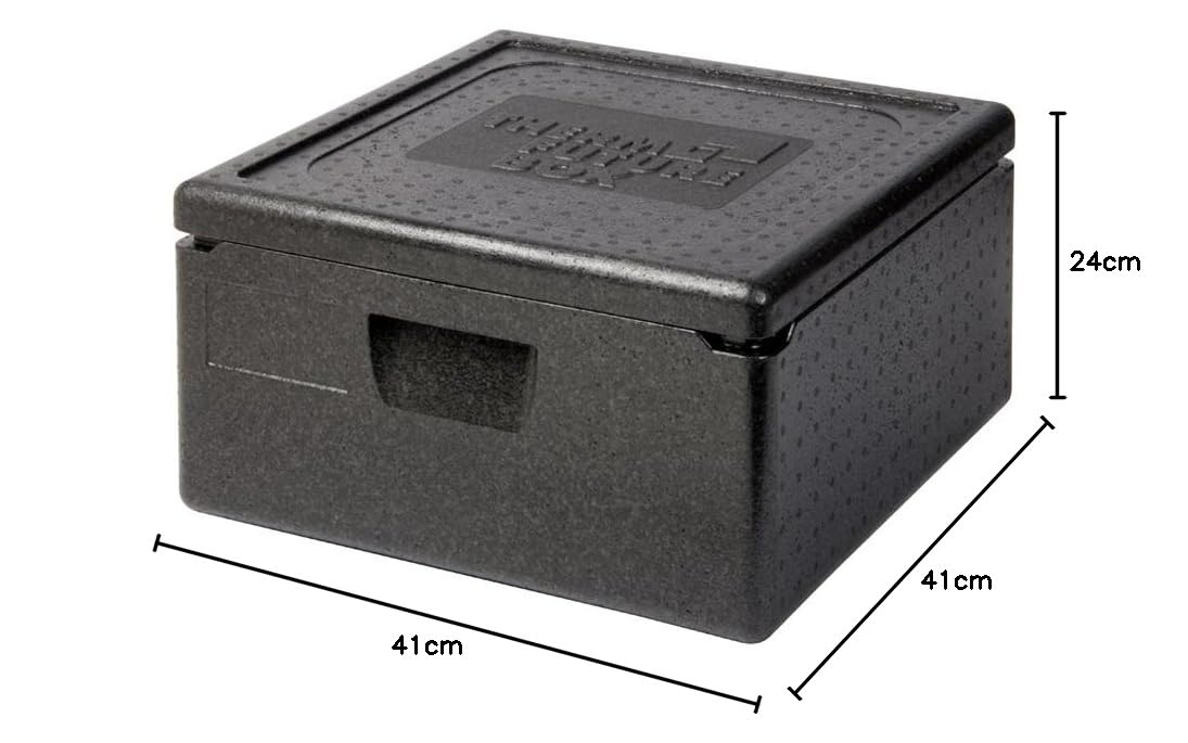 Thermo Future Box Quadratische Thermobx Kühlbox Contenitore Coperchio, Scatola Termica in EPP (Polipropilene espanso), Nero, 21 l