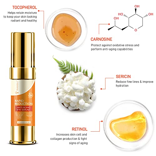 Rapid Reduction Eye Serum, Eye Cream For Dark Circles And Puffiness, Puffy Eyes Treatment, Eye Bags Treatment For Women And Men, Dark Eye Circle Remover, Under Eye Serum, Wrinkle Filler For Deep Wrinkles Instantly, 20 Ml By Ruigeqiji #TOP3