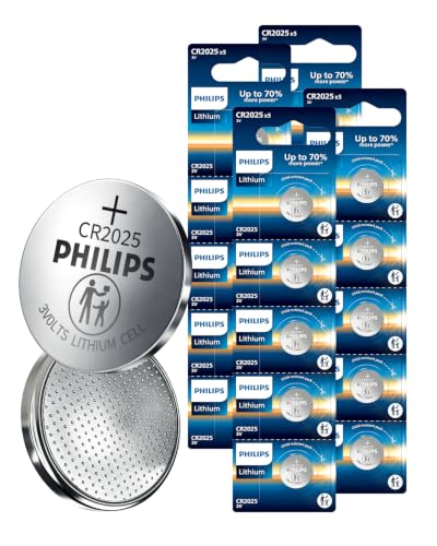 PHILIPS CR2025 3V Lithium Coin Battery (20-Pack) - CR2025 Batteries, Ultra-Thin Design for Key Fobs, Bluetooth Devices, Electronics - image 1