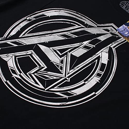 Marvel Camiseta para Hombre con el Logotipo de The Avengers Infinity, Negra (Negra y Negra), Talla L UK