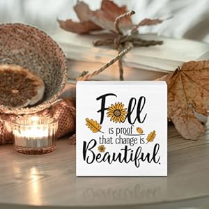 MIGUMUTU Fall Room Home Decor, Fall Decor Fall Is Proof That Change Is Beautiful Sign, Fall Decorations for Home, Sunflower Sign Autumn Home Office Wall Pediments Decor 5 X 5 Inch MIGUMUTU Fall Room Home Decor Fall Decor Fall Is Proof That Change Is Beautiful Sign Fall Decorations for Home Sunflower Sign Autumn Home Office Wall Pediments Decor 5 X 5 Inch