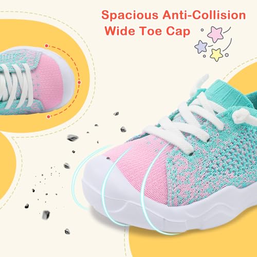 Image of LeIsfIt Toddler Shoes Boys Girls Wide Toe Box Breathable Slip-On Sneakers Kids Lightweight Barefoot Feel Shoes for Everyday Play