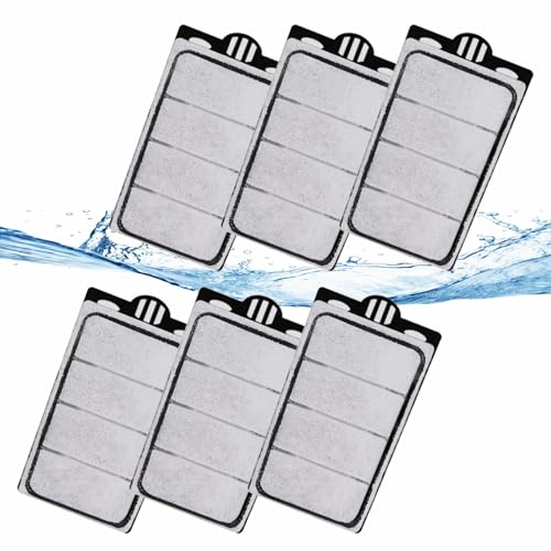 Image of GOZILLA 6 Pack Auqarium Filter Cartridges, 3-Layer Auqarium Filters Replacement Plates, Turtle Tank Filter Sponges with Activated Carbon, Suitable for 3.5W 74GPH Low-Water Filters.